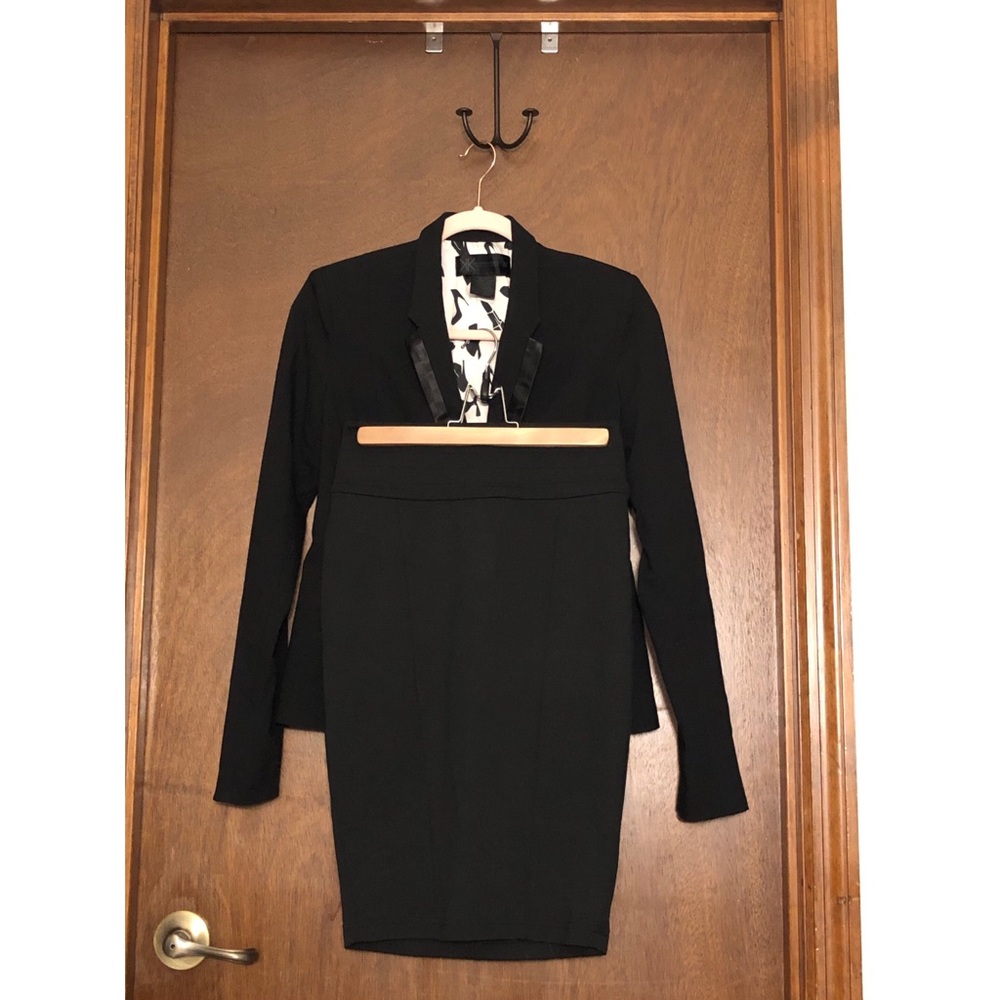 Blazer and skirt business attire